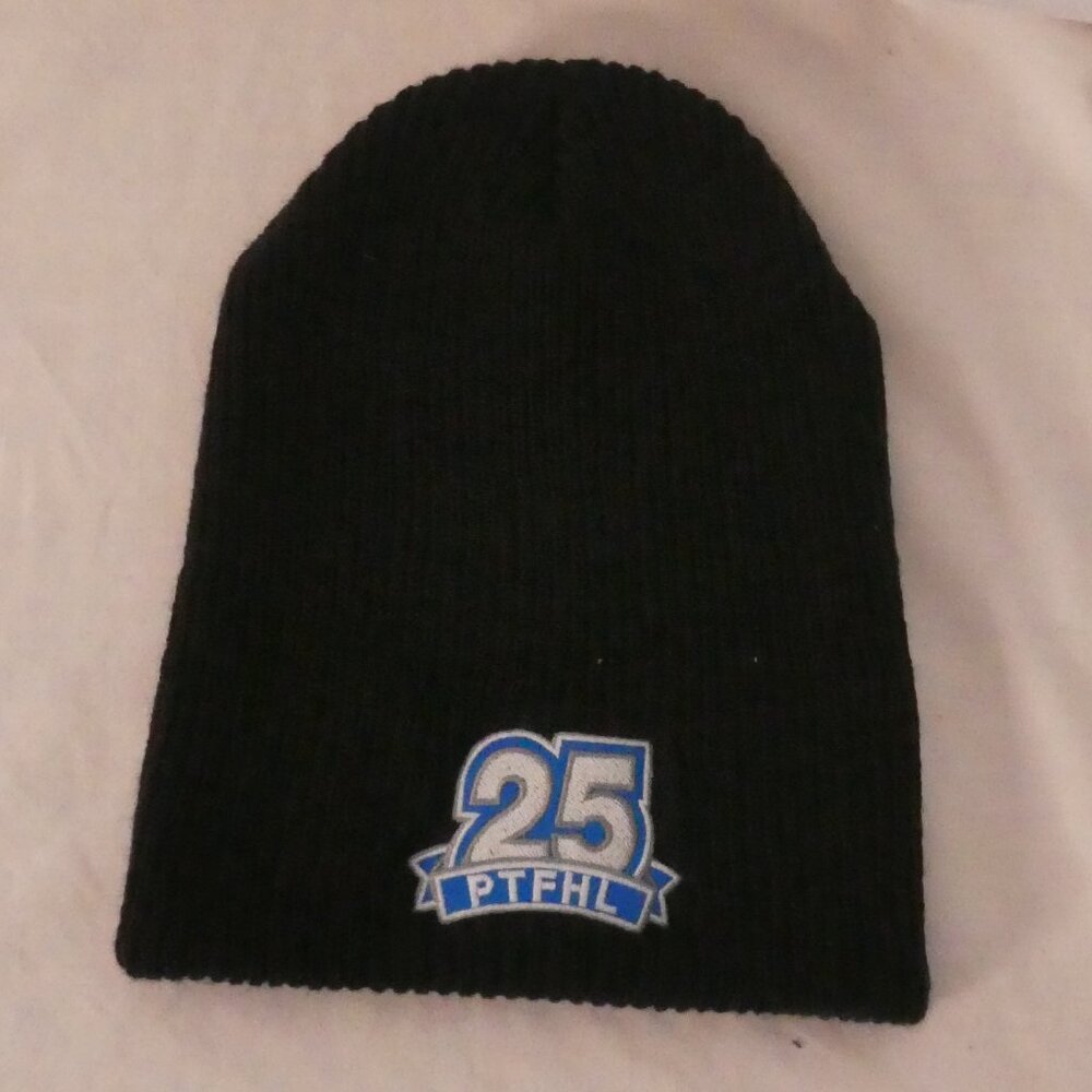 THE AUTHENTIC T-SHIRT COMPANY | 0S - one size | 25 PTFHL Black Ribbed Beanie